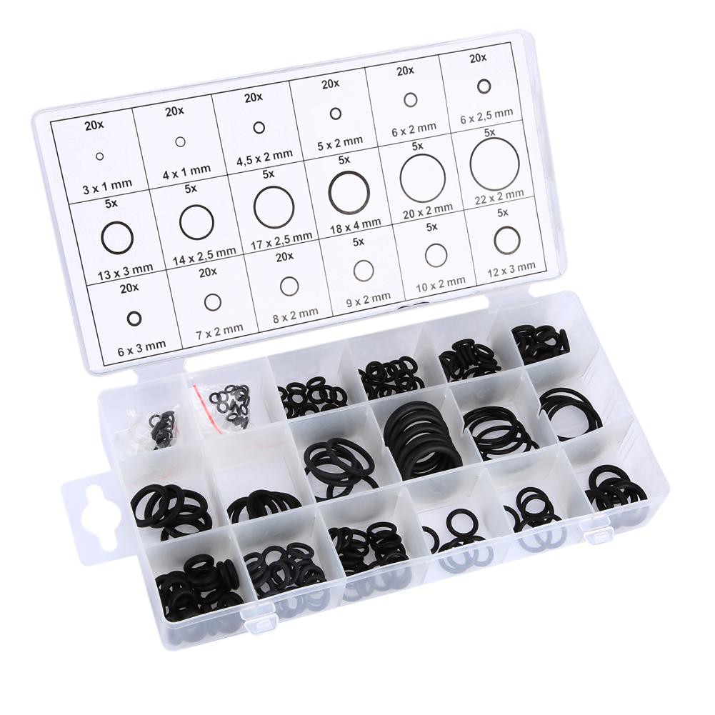 MOJITO 255pcs Rubber O-Ring Assortment Kit Washer Seals Set for Car Vehicle Auto Repair