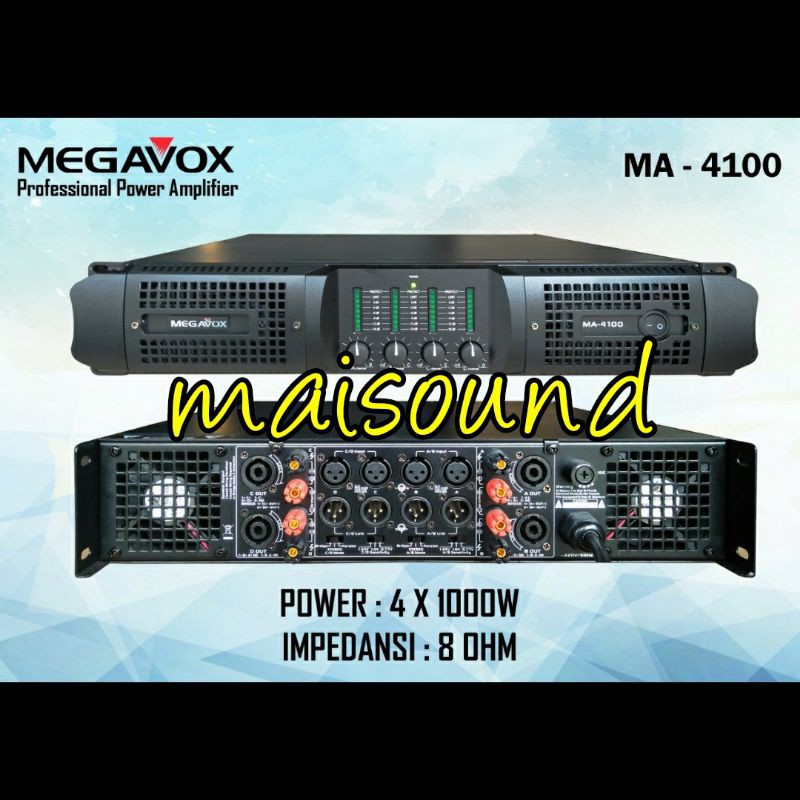 POWER AMPLIFIER MEGAVOX MA4100  4x1000 AMPLI MEGAVOX MA 4100 ORIGINAL