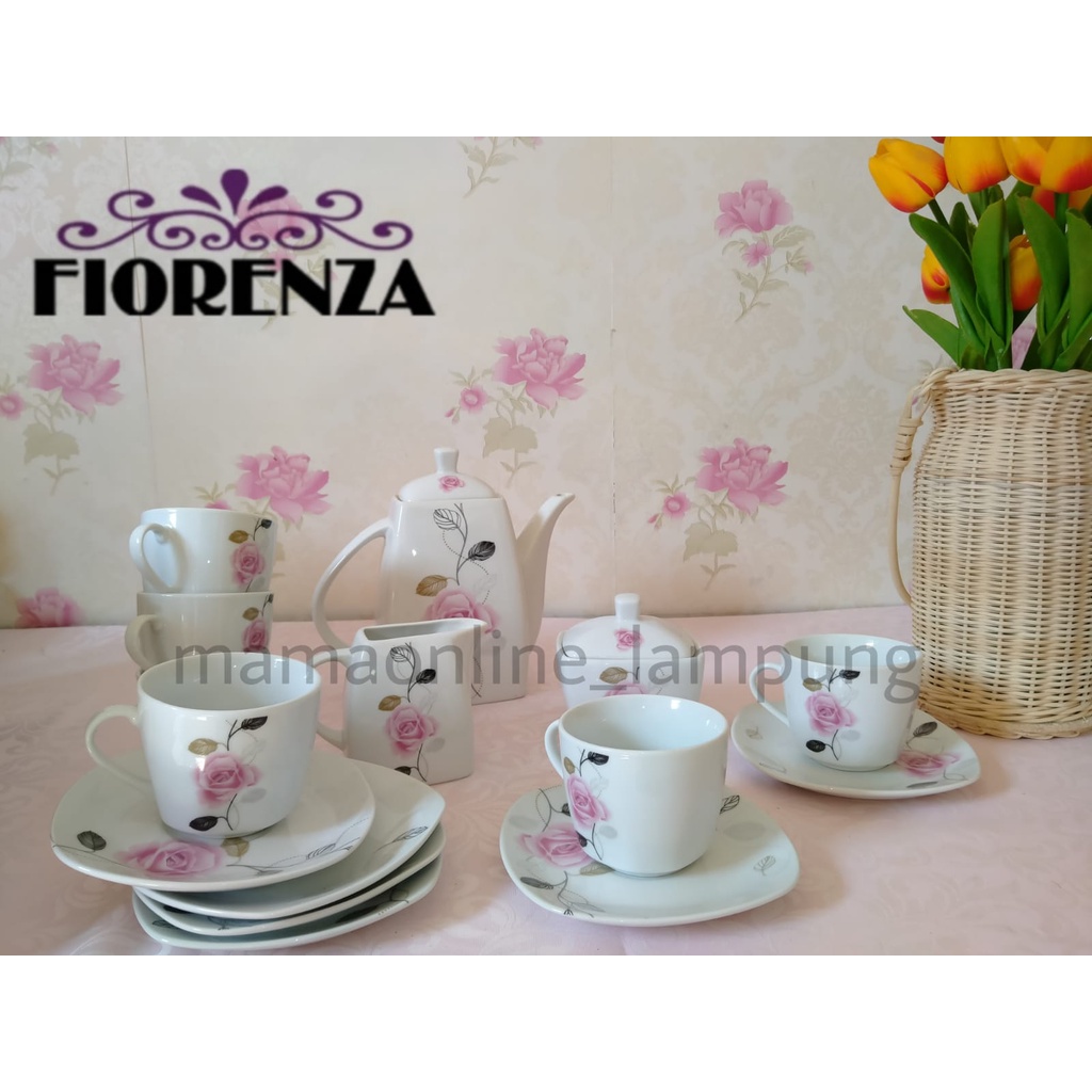 17pcs Tea Set Square Fiorenza