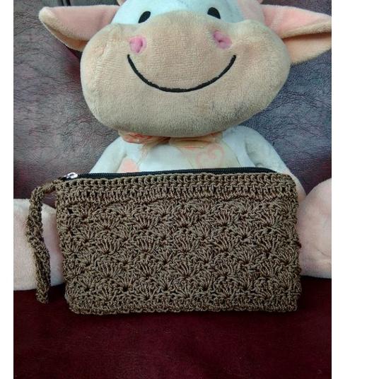 []TERMURAH[] dompet rajut 2 ruang motif kerang / dompet hp り