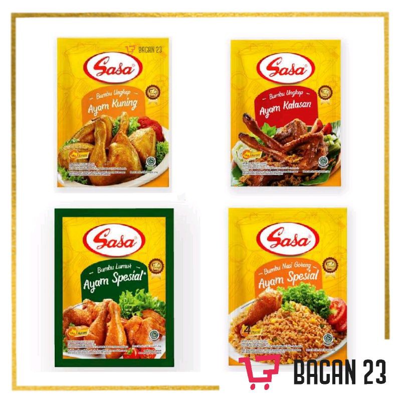 

Sasa Bumbu Ayam ( Ayam Kalasan - Ayam Kuning - Lumur Ayam - Ayam Special ) / Bacan23 - Bacan 23