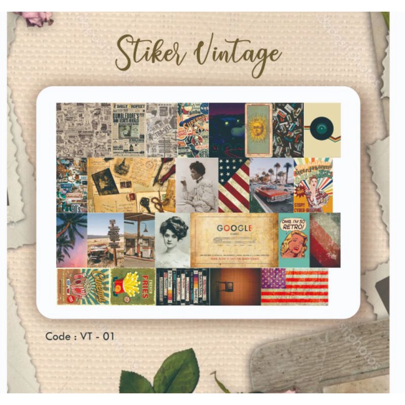 

[25-30 pcs] Stiker Vintage DIY Scrapbook / Jurnal / Journal