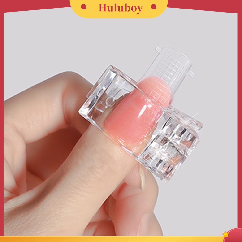 Huluboy Huluboy♡ 10pcs Klip Pembentuk Kuku Extension Bahan Resin Tahan Lama Untuk Pemula
