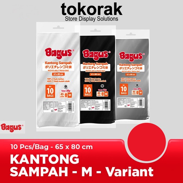 KANTONG SAMPAH M UK 65 CM X 80 CM BAGUS PLASTIK RECYCLABLE TRASH BAG