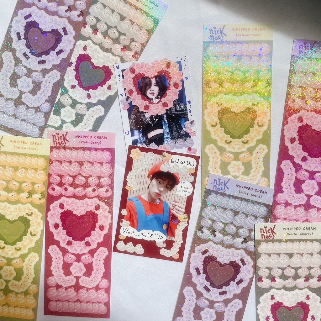 

Whipped Cream Deco Sticker (Holo Star Finish - Kiss Cut)