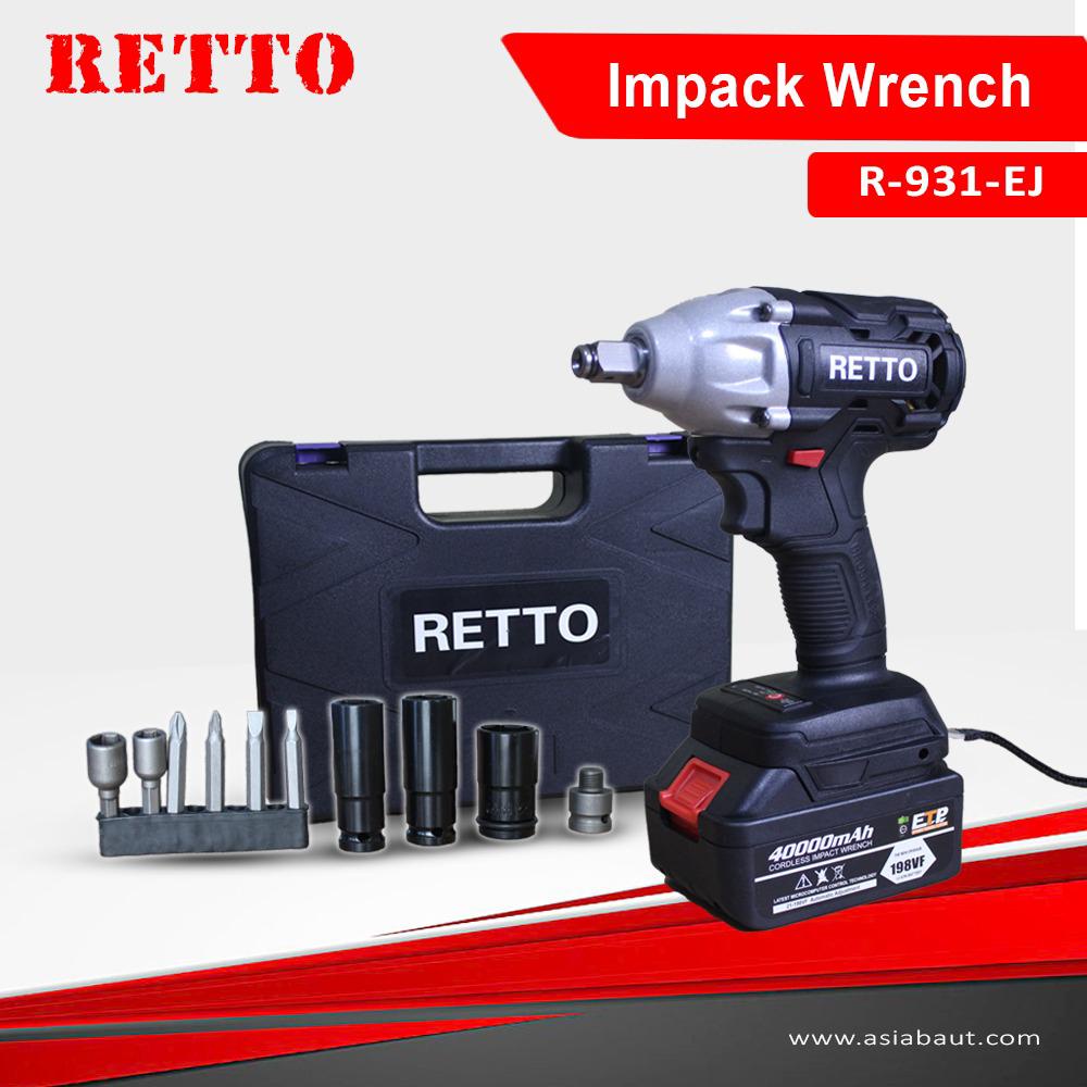 Jual CORDLESS IMPACT WRENCH BRUSHLESS RETTO FREE 2 BATRE - MESIN ...