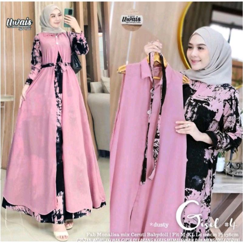 GAMIS ROMPI TER'VIRAL MOTIF ABSTRAK_GAMIS GISEL_ROMPI TERPISAH