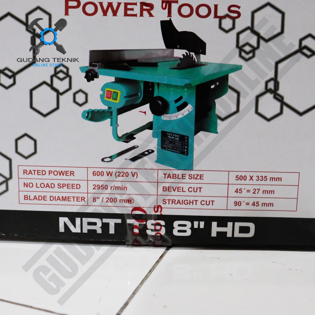 NRT TS-8&quot;HD Table Saw NRT TS 8&quot; HD / Meja Potong Gergaji Kayu Circular NRT TS8inch HD