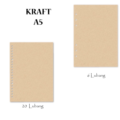

Loose leaf/isi binder KRAFT A5 hole 6 atau 20