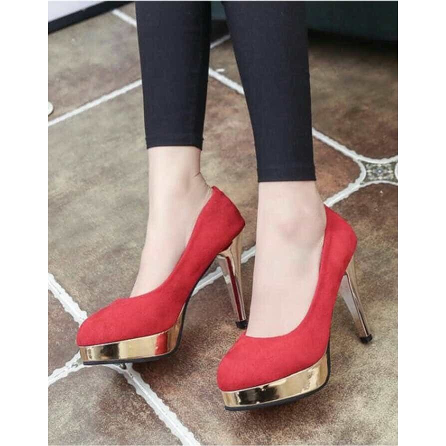EXCLUSIVE - PUMPS HEELS MONROE MERAH / SEPATU HIGH HEELS WANITA