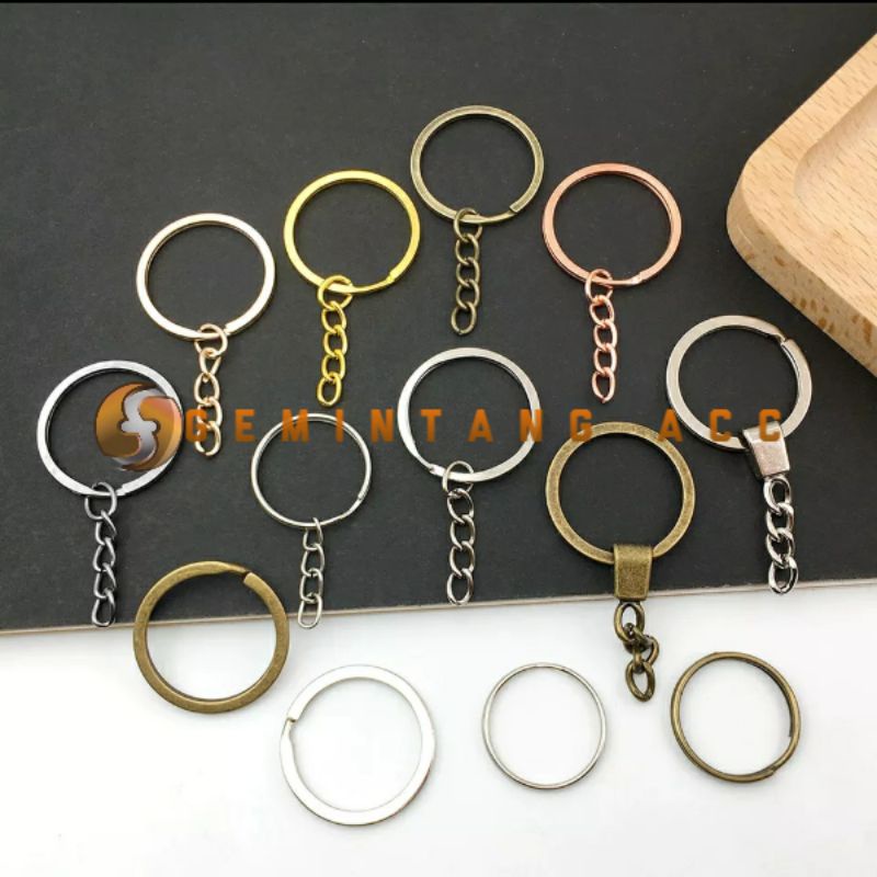 (6 pcs) Ring Gantungan Kunci Bandul