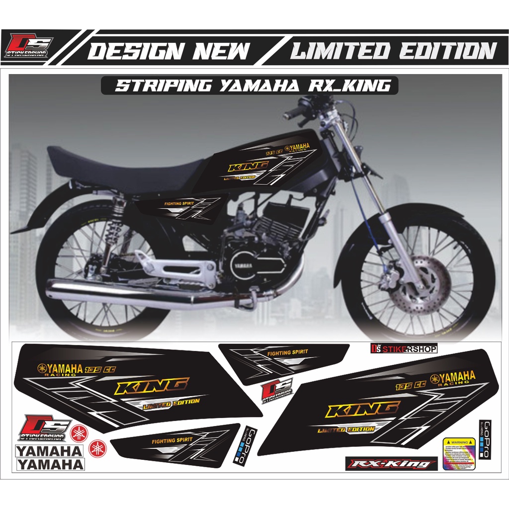 STRIPING RX KING VARIASI WARNA PUTIH SILVER
