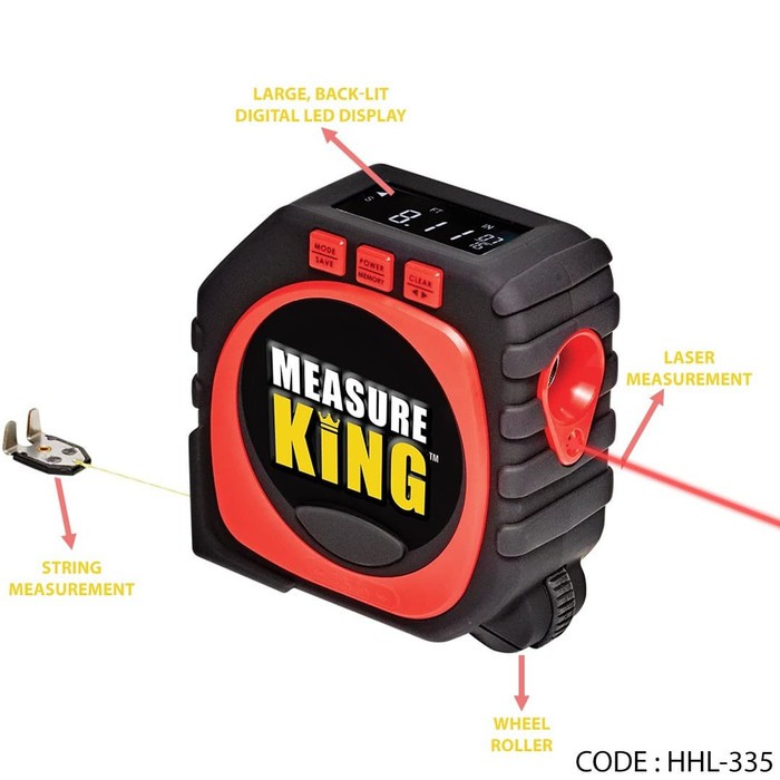 MEASURE KING alat ukur meteran digital 3 in 1 mode 20m infrared