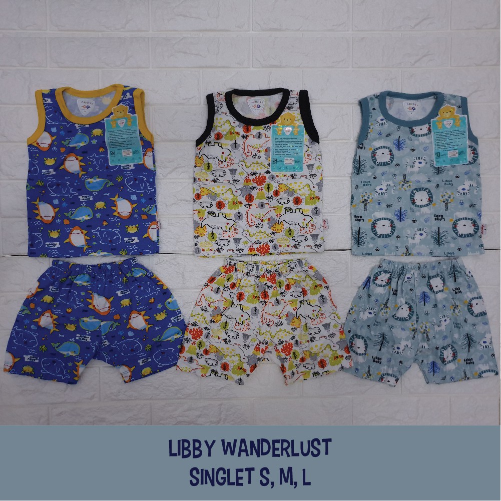 Libby Paket 3 Setelan Singlet / Kutung Celana Pendek