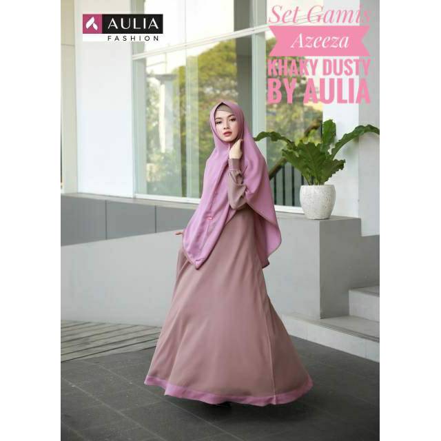 Gamis Syar'i Set Aulia  Azeeza Khaky Dusty
