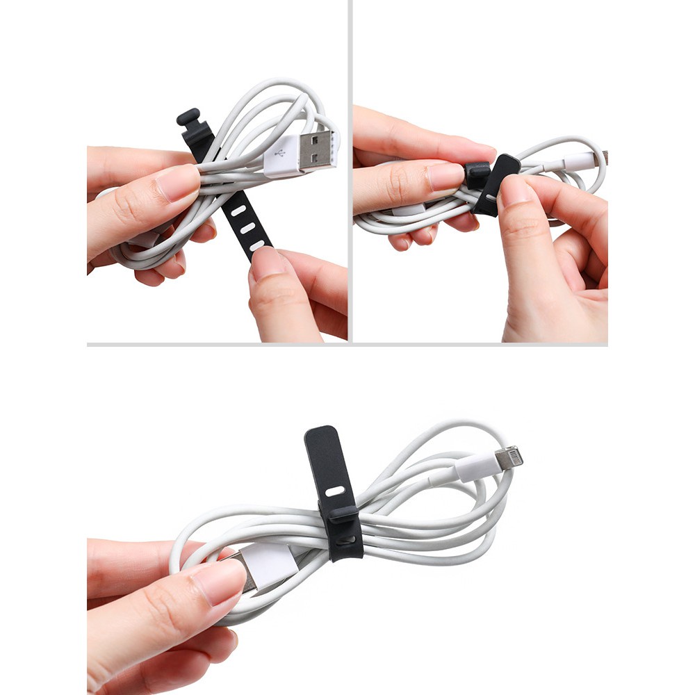 ☛TK☚ R510 Pengikat Kabel Penggulung Cable Binder Klip Cable Cord Holder Penjepit Kabel Charger Hp Universal