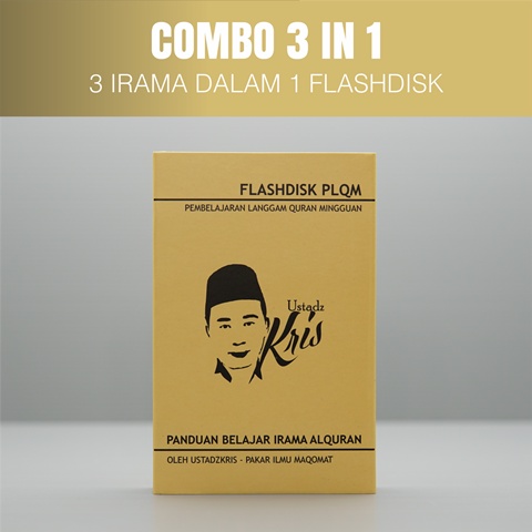 FLASHDISK PLQM USTADZKRIS SERI COMBO 3 IN 1 BELAJAR IRAMA ALQURAN VERSI LENGKAP & EKONOMIS