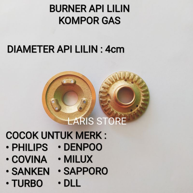 Burner Kecil / Api lilin Kompor Gas Philips Covina SANKEN Turbo / MP