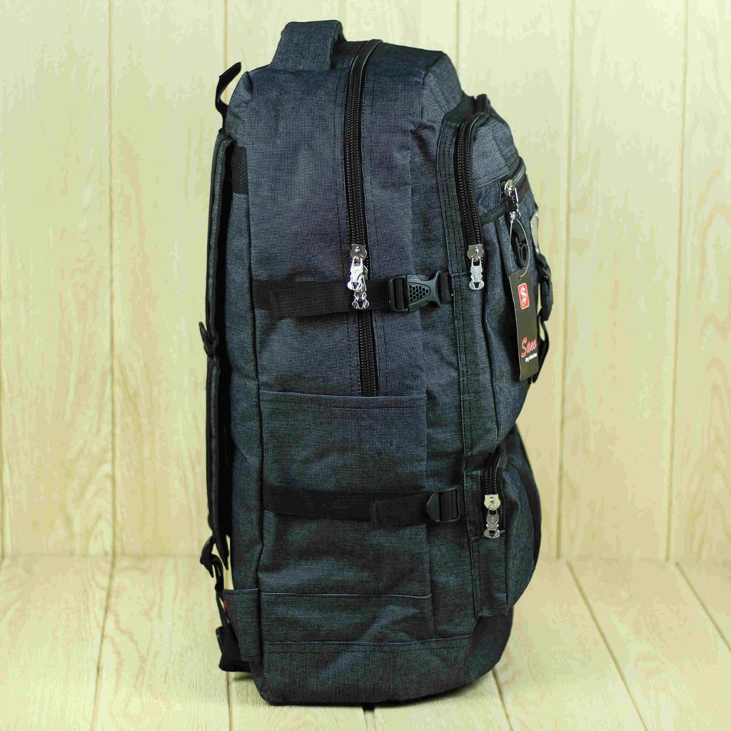 BELI 1 GRATIS 1 Tas Ransel Gunung Cowok Keren Outdoor Muncak Hiking Free Selempang Polo Pria Awet