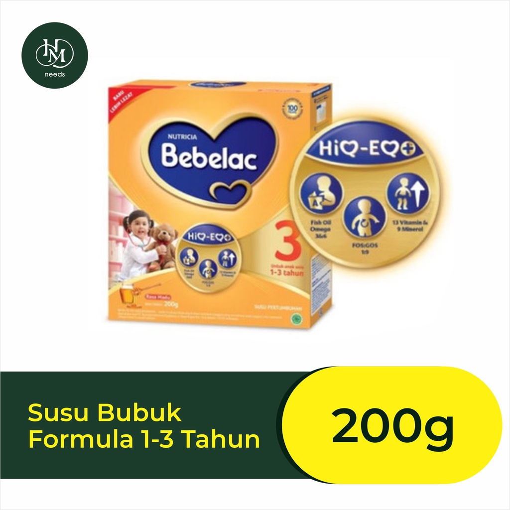BEBELAC 3 SUSU FORMULA ANAK 1 - 3 TAHUN (VANILA / MADU) BEBELOVE 200g 400g 800g I 100% Original