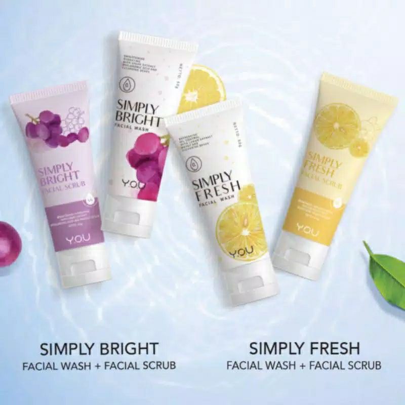 YOU | Y.O.U Simply Bright | Simply Fresh Facial Wash | Facial Scrub 60gr