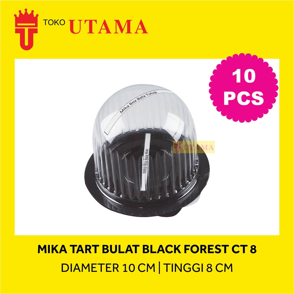 (10pcs) Mika Tray Kue Tart Bulat Black Forest
