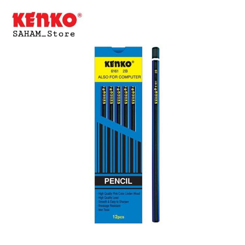 

PENSIL KENKO 2B - 6161 BIRU PER PACK