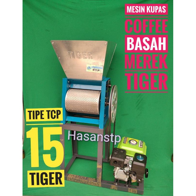 mesin kupas coffee basah TCP 15 tiger dan gx 160