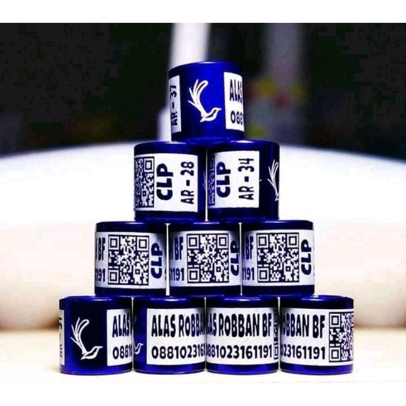 RING BURUNG LASER BARCODE STANDAR BLOK / BEBAS COSTUM NAMA / BAYAR DI TEMPAT / RING BURUNG COD