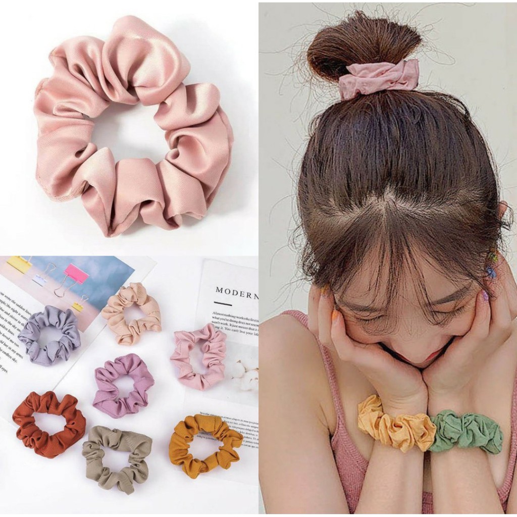 Ikat Rambut Ponytail Elastis  Scrunchie Korean style / Cepol Rambut  Wanita / Aksesoris Rambut