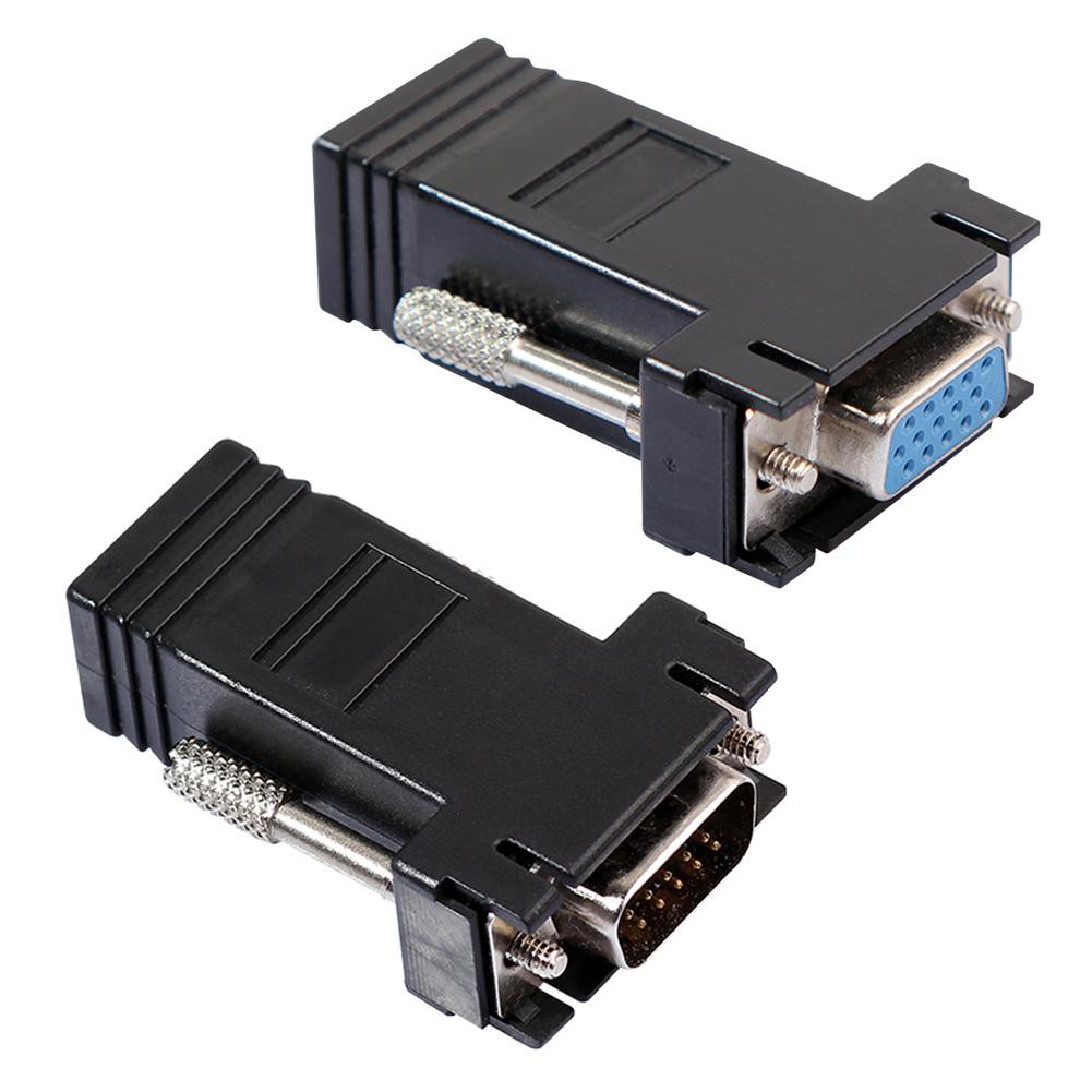 MOJITO VGA Extender Female/Male to Lan Cat5 Cat5e/6 RJ45 Ethernet Female Adapter #8Y