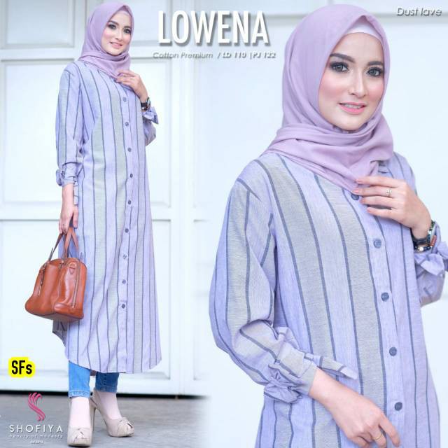 Lowena Original Shofiya FS Atasan Long Tunik Material Katun Premium