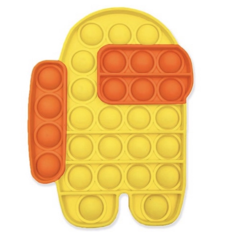 Pop It Fidget Toy Murah Rainbow Mainan Anak Penghilang Stress Tiktok-Among 2W-Kuning