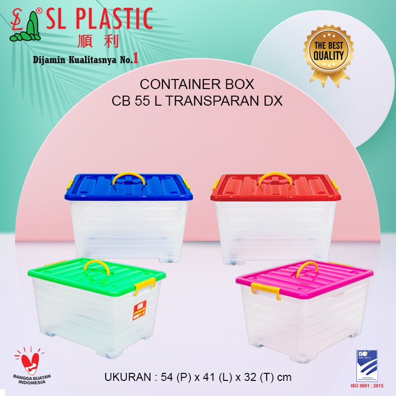 Box Storage / Container Kontainer Box CB- 55 Liter TRANSPARAN SL Plastic