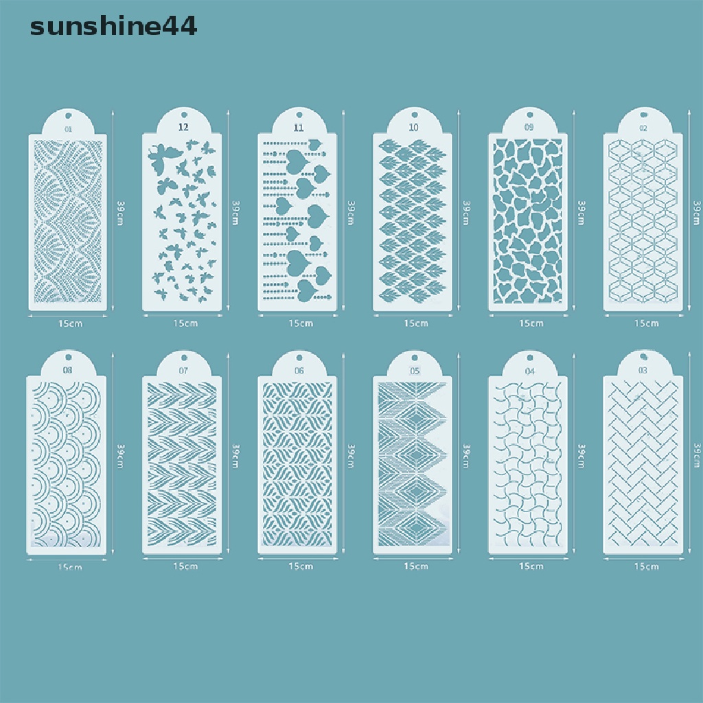 Sunshine Cetakan Stensil Cutting Dies Motif Mesh Bahan Plastik Untuk Scrapbook / Craft Diy