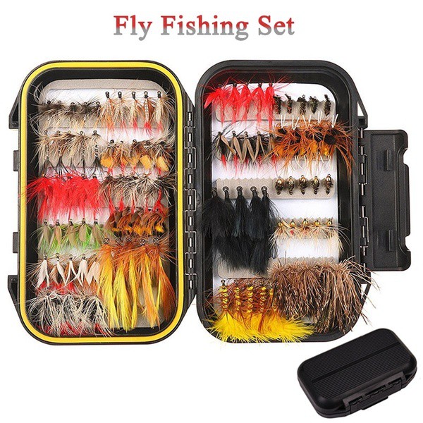 Umpan Ikan 120pcs Fly Fishing Flies Trout Lures Dry / Wet Flies Fishing Lures Bait