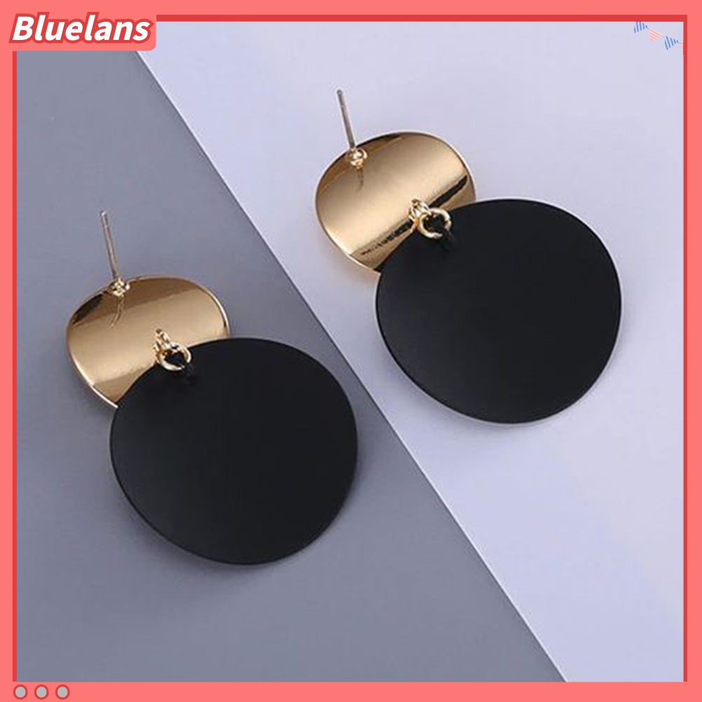 Anting Stud Matte Bentuk Disk Irregular Untuk Hadiah Ulang Tahun Wanita