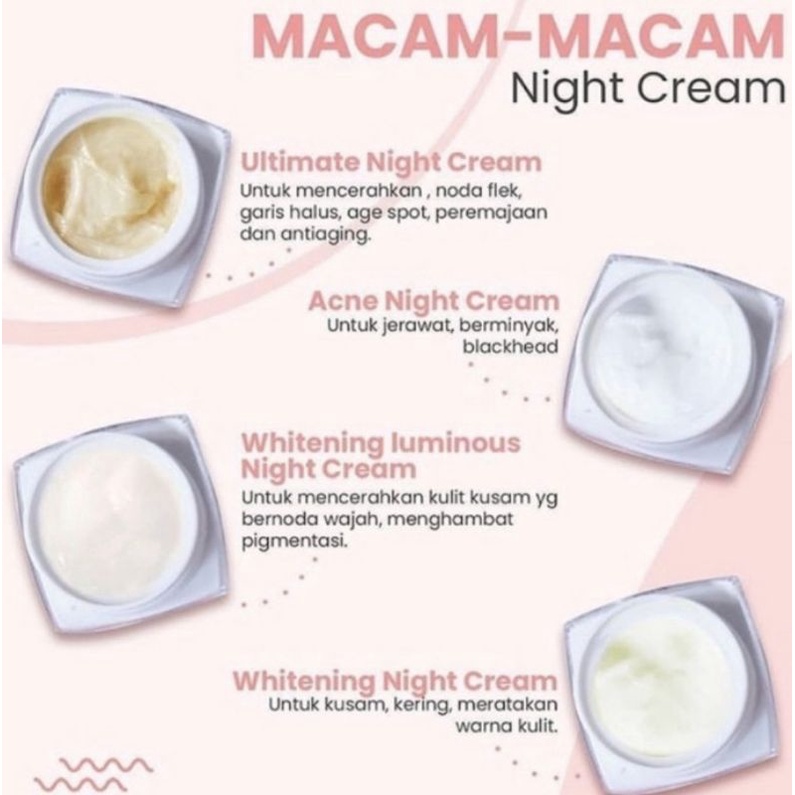 NIGHT CREAM MS GLOW | CREAM MALAM KRIM MALAM MS GLOW