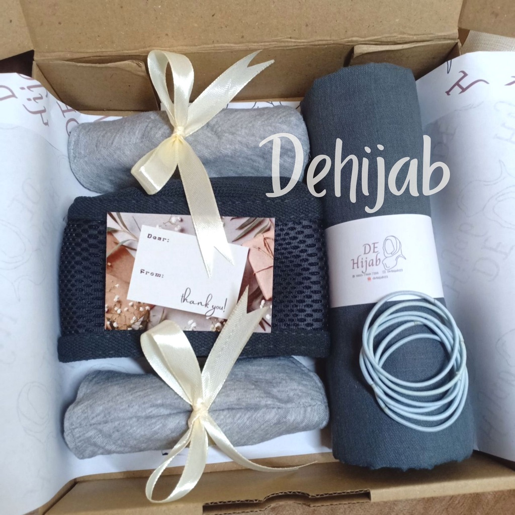 Hampers Hijab / Hijab Segi Empat Premium / Gift Box / Set Hadiah / Kado Wisuda