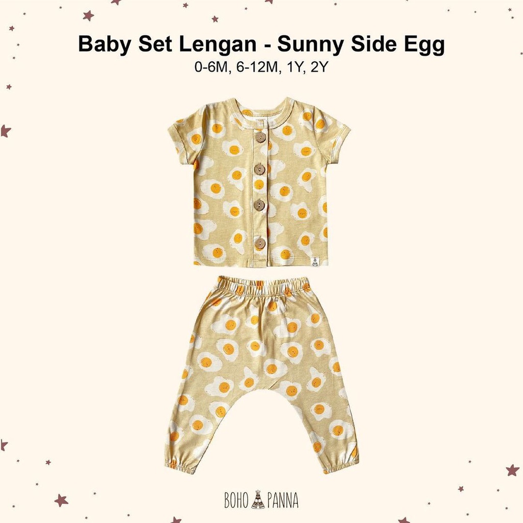 BOHOPANNA BABY SET LENGAN PRINT / SETELAN BAYI