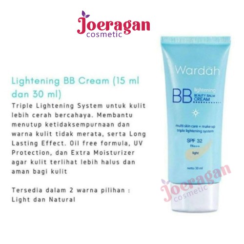 WARDAH Lightening BB Cream BB Cream Wardah Lightening Everyday Natural Light 15ml 30ml BPOM