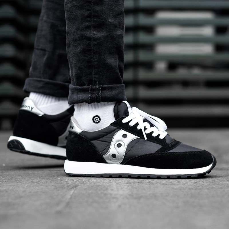 SAUCONY JAZZ VINTAGE BLACK WHITE 100% ORIGINAL BNWB