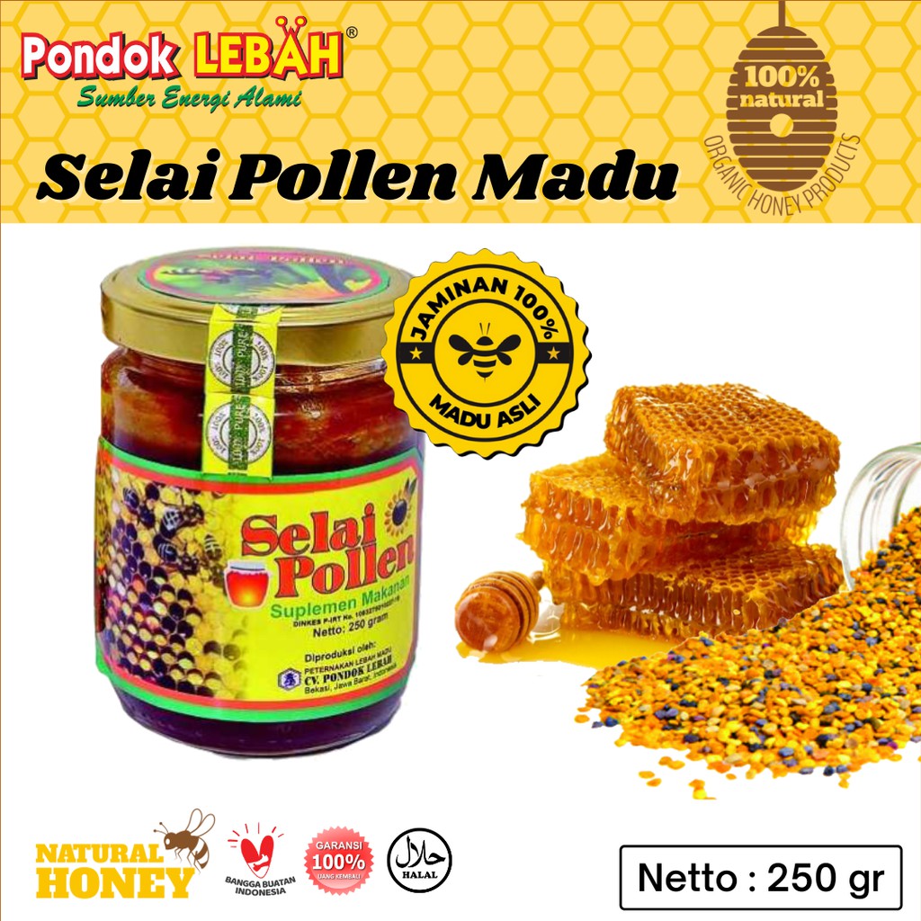 

SELAI MADU POLLEN HUTAN BERKUALITAS ORIGINAL SUPLEMEN MAKANAN MULTIVITAMIN 250 gr