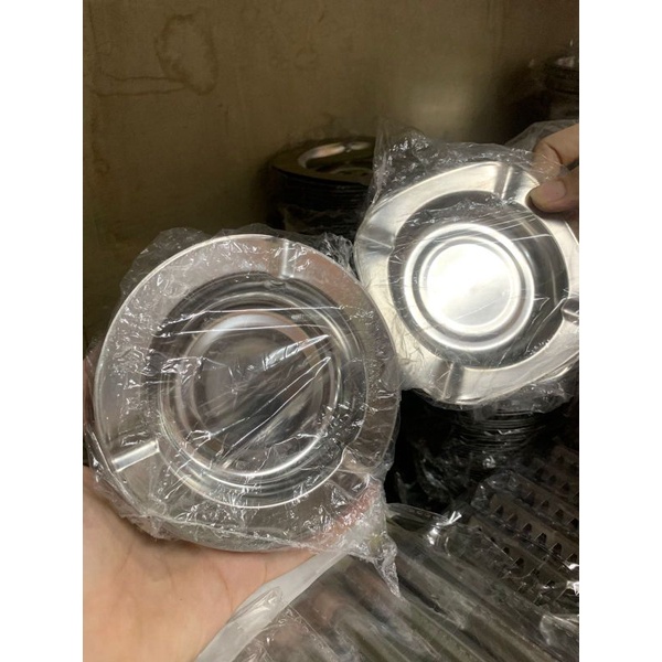 Asbak stainless steel segi/Asbak stainless steel bulat