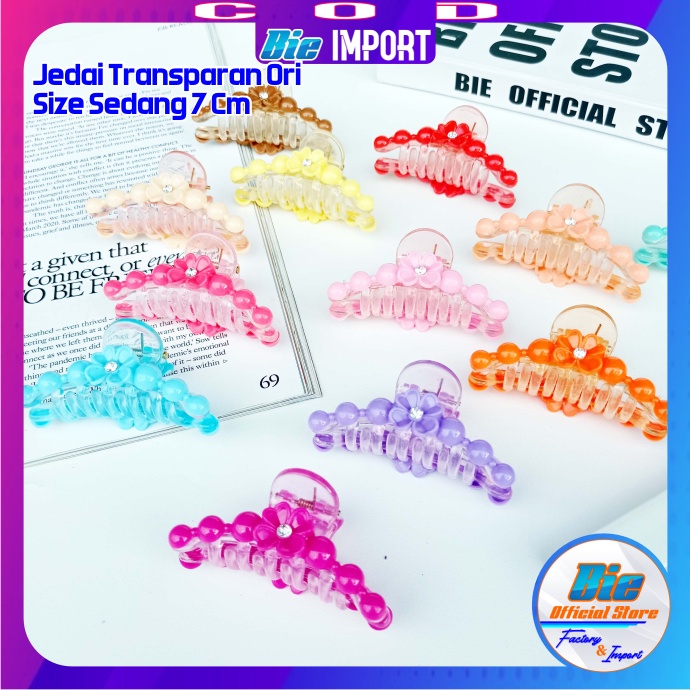 Jepit Rambut Korea Transparan 7 Cm Premium Impor Best Seller