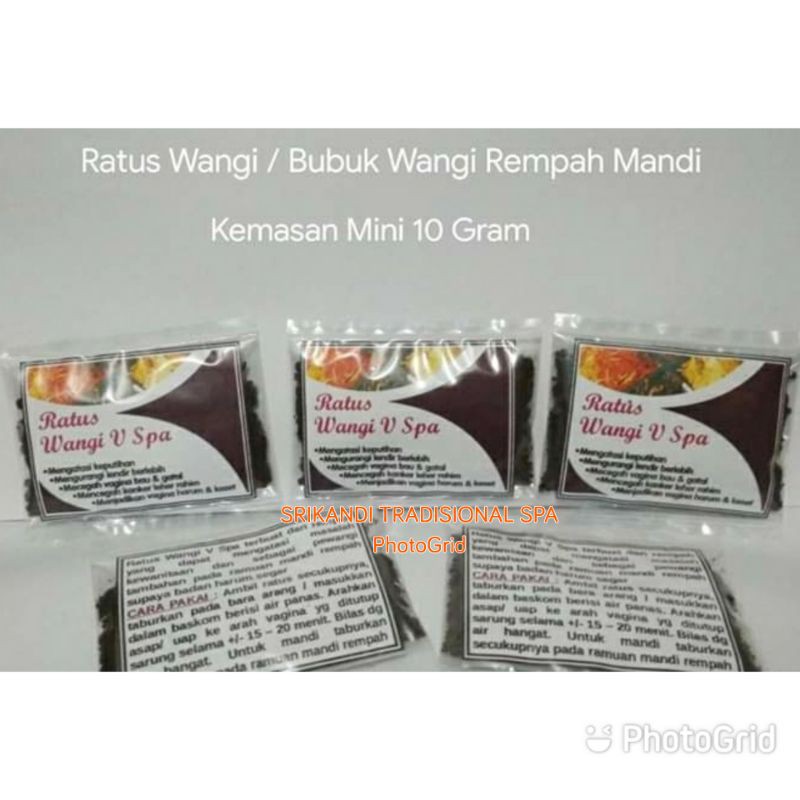 ( 10 Gram ) RATUS WANGI SPA / CEBOK WANGI SPA / BUBUK WANGI UNTUK MANDI REMPAH KEMASAN 10 GRAM