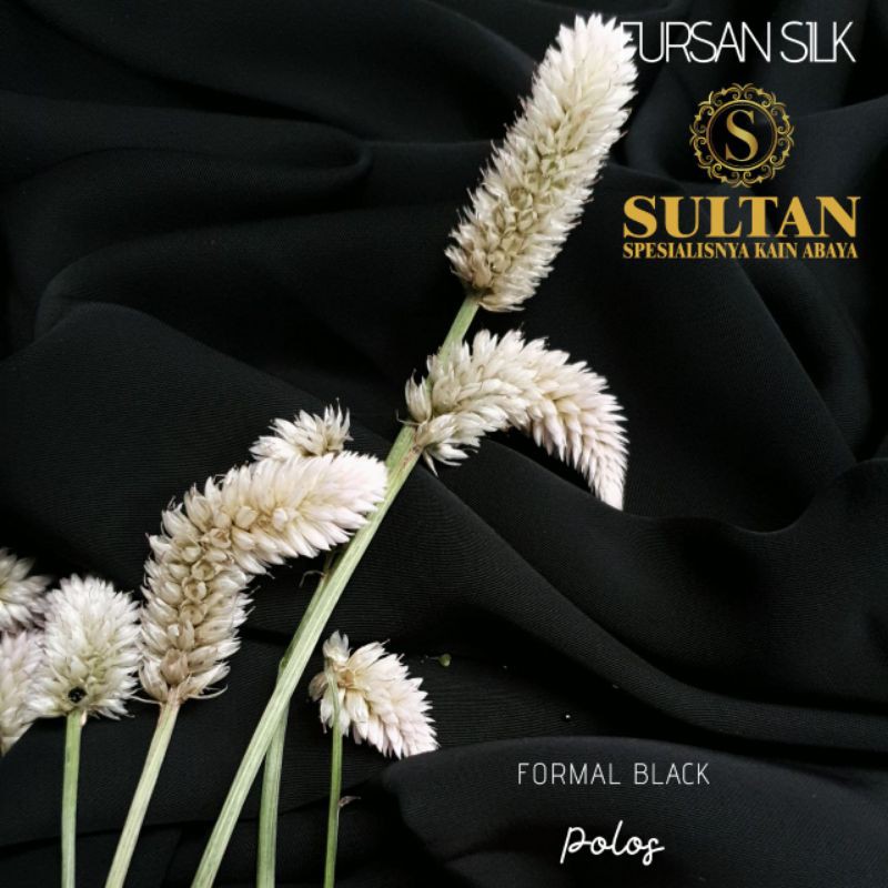 50cm Original Fursan Silk Formal Jet Black Murah Kain Sultan Shopee Indonesia