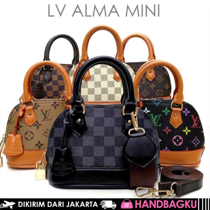 TAS LV ALMA MINI TERMURAH FASHION WANITA IMPOR BATAM BRANDED SELEMPANG - DAMIER