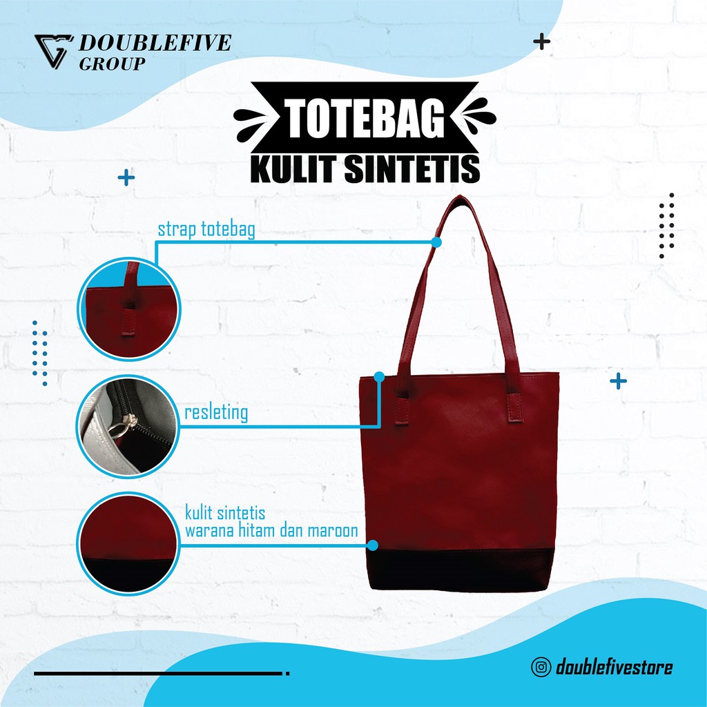 TOTEBAG - TAS KULIAH TOTEBAG KULIAH KULIT SINTETIS - TAS MURAH - TAS BERKUALITAS - TOTEBAG KOREA