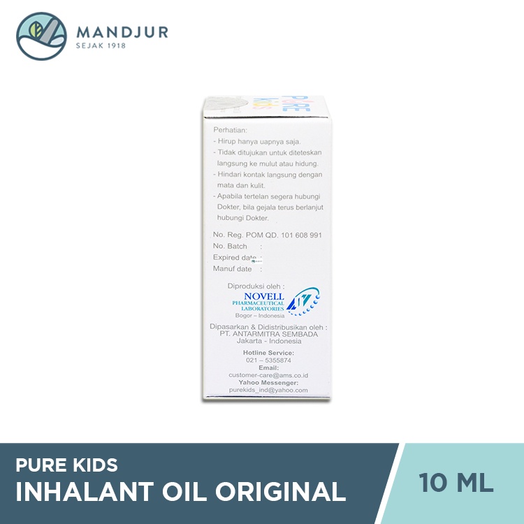 Pure Kids Inhalant Decongestant Oil 10 mL - Pelega Hidung Tersumbat-2